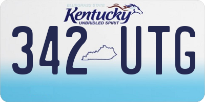 KY license plate 342UTG
