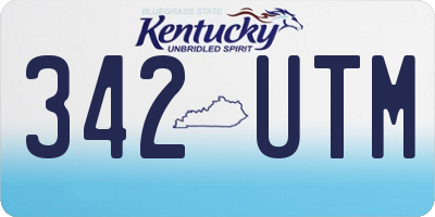 KY license plate 342UTM