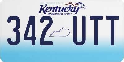 KY license plate 342UTT