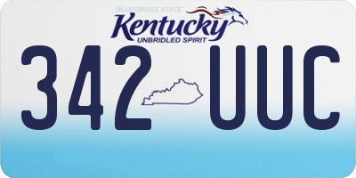 KY license plate 342UUC