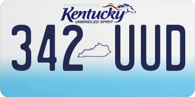 KY license plate 342UUD