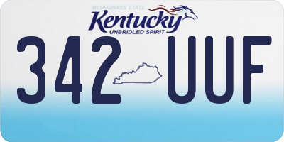 KY license plate 342UUF