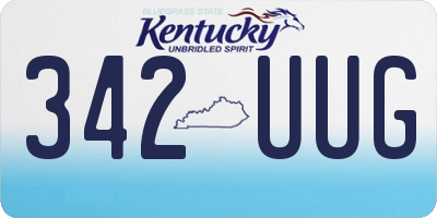 KY license plate 342UUG