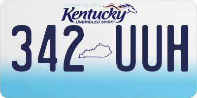 KY license plate 342UUH
