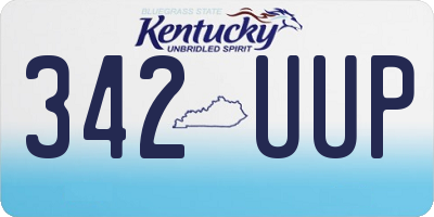 KY license plate 342UUP