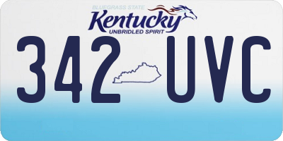 KY license plate 342UVC