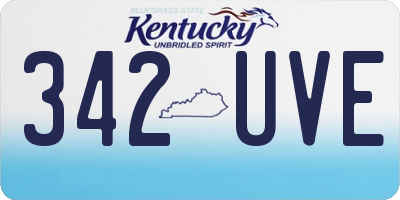 KY license plate 342UVE