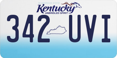 KY license plate 342UVI