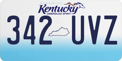KY license plate 342UVZ