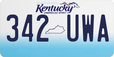 KY license plate 342UWA