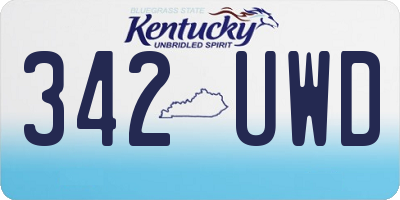KY license plate 342UWD