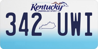 KY license plate 342UWI