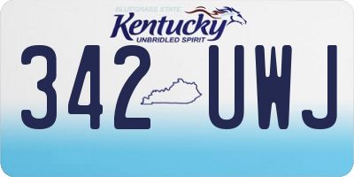 KY license plate 342UWJ