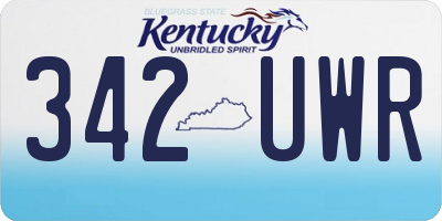 KY license plate 342UWR