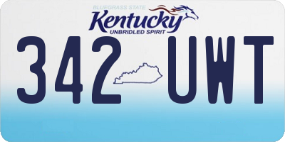KY license plate 342UWT