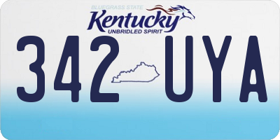 KY license plate 342UYA