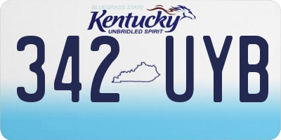 KY license plate 342UYB