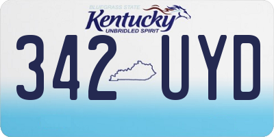 KY license plate 342UYD