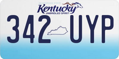 KY license plate 342UYP