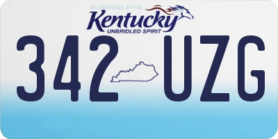 KY license plate 342UZG