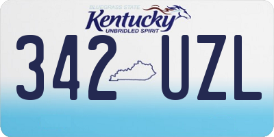 KY license plate 342UZL