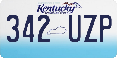 KY license plate 342UZP