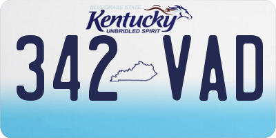 KY license plate 342VAD