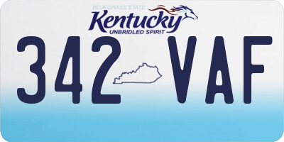 KY license plate 342VAF
