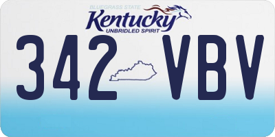 KY license plate 342VBV