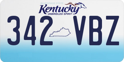 KY license plate 342VBZ