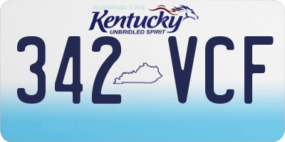 KY license plate 342VCF
