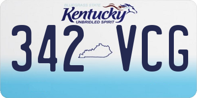 KY license plate 342VCG