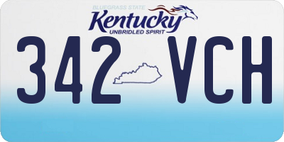 KY license plate 342VCH
