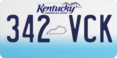 KY license plate 342VCK