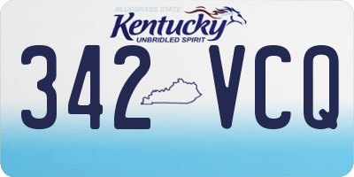 KY license plate 342VCQ