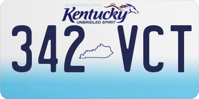 KY license plate 342VCT