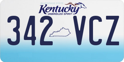KY license plate 342VCZ