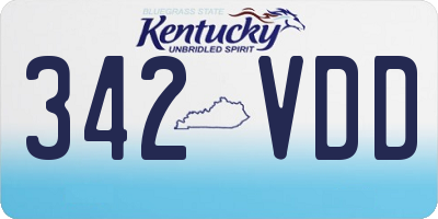 KY license plate 342VDD