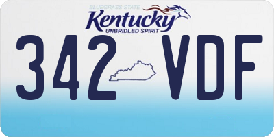 KY license plate 342VDF