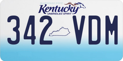 KY license plate 342VDM