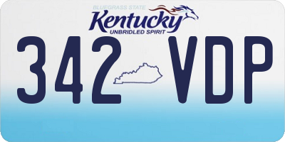 KY license plate 342VDP