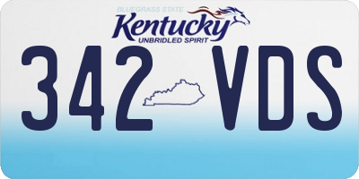 KY license plate 342VDS