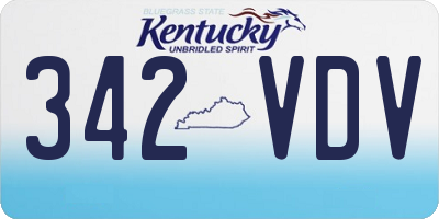 KY license plate 342VDV