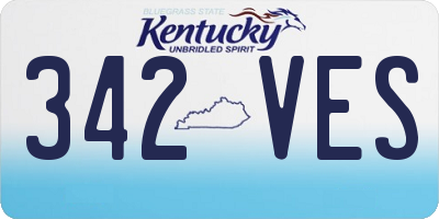 KY license plate 342VES