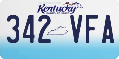 KY license plate 342VFA