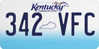 KY license plate 342VFC