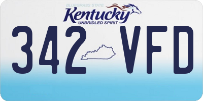 KY license plate 342VFD
