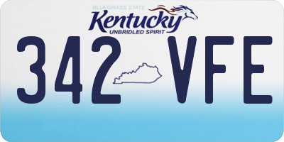 KY license plate 342VFE