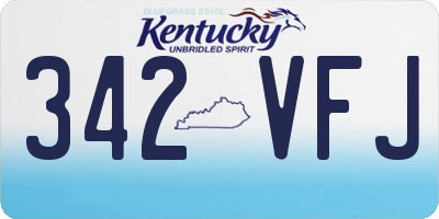 KY license plate 342VFJ