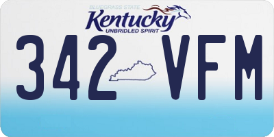 KY license plate 342VFM
